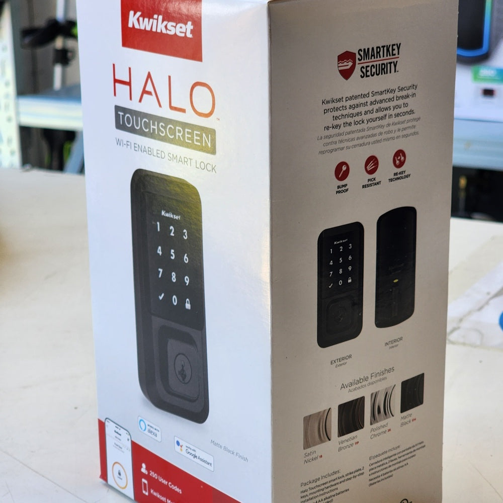 HALO Matte Black Touchscreen WiFi Keypad Electronic HALO Matte Black Touchscreen WiFi Keypad Electronic